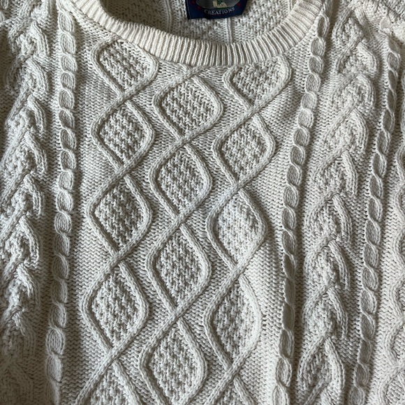 Large Vintage Cable Knit Sweater - Picture 5 of 6